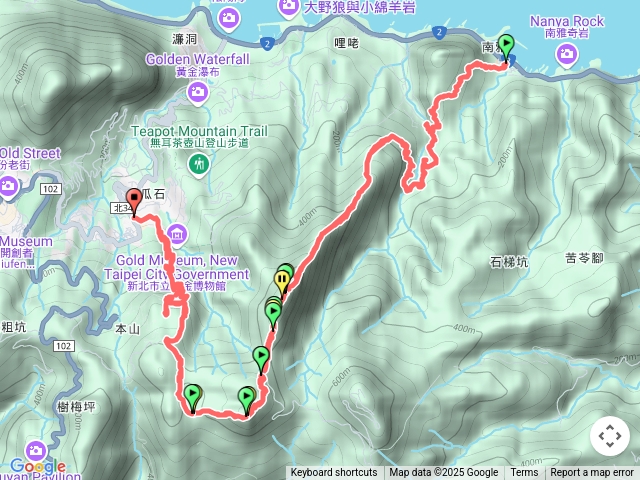 保羅尖劍龍稜半屏山燦光寮山黃金博物館