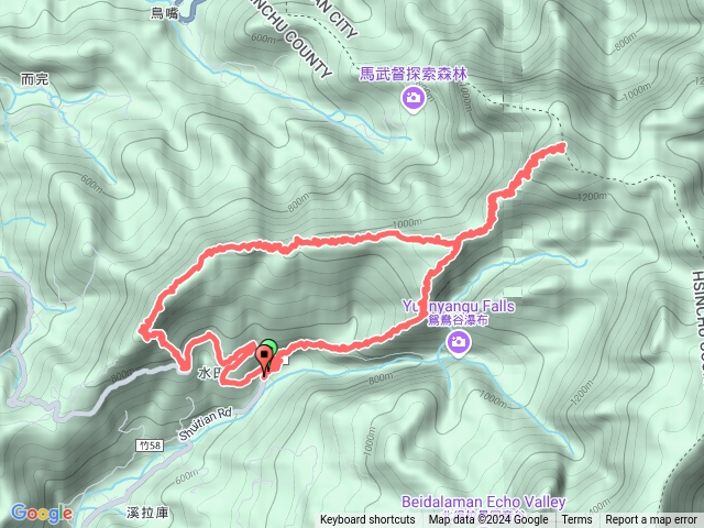 外鳥嘴山連走蓮包山、馬武督山下馬武督西南稜O型預覽圖