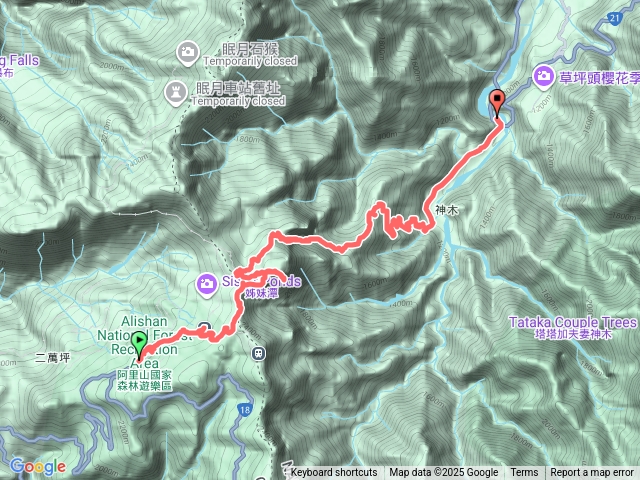 神阿古道縱走(阿里山端入神木端出大眾運輸接駁)預覽圖
