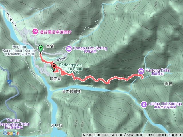 八通關古道西段（東埔至雲龍瀑布）預覽圖
