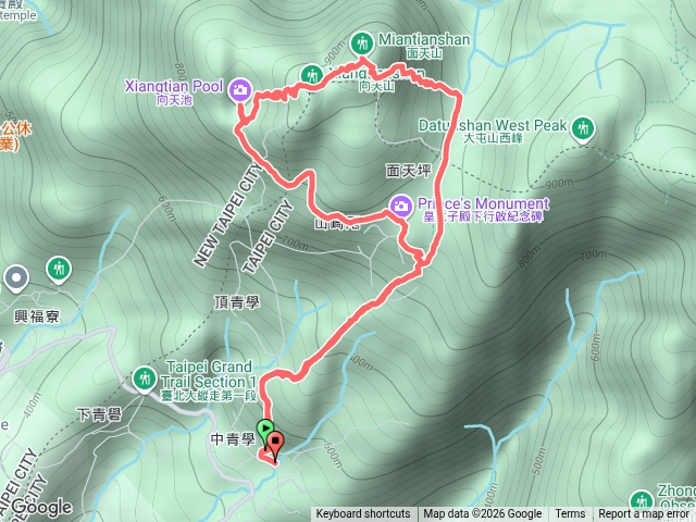 清天宮出發向天山到面天山