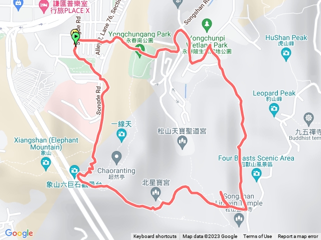 「步道悠遊」象獅縱走O型（市進顏出/經豹山溪）