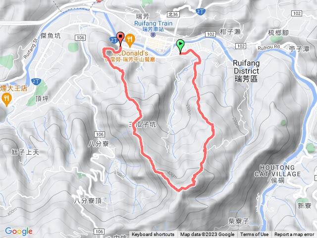 20230506 瑞芳三星蛇子崙山三爪子坑山八分山(八分寮山)坑子內山+南萬壽山萬壽山U走