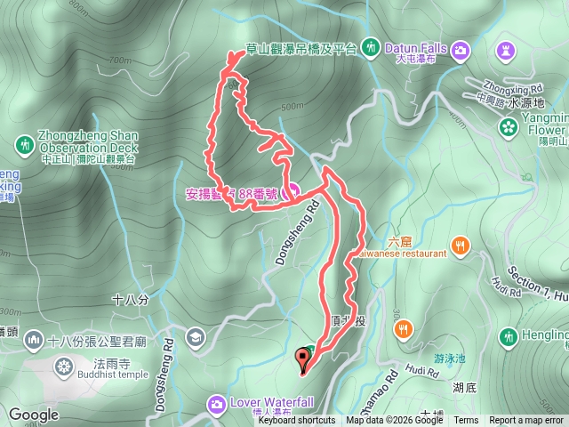 TK十八挖水圳步道頂湖山上山竹林中迷路不建議走