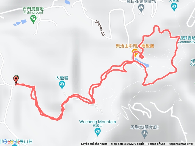 70號登山口-直上山中湖-文筆山登山口處繞湖一大圈-從山中湖原路返回70號登山口