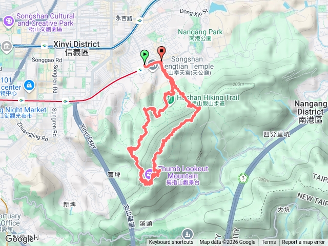 虎山溪步道O走，虎山＞拇指山＞南港山＞九五峰預覽圖