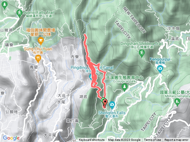 20230709  坪頂古圳步道口(溪山溪和宮) 田子尾橋 坪頂古圳步道  登峰圳步道 坪頂新圳步道 坪頂古(舊)圳步道  清風亭 大崎頭步道 溪山溪和宮