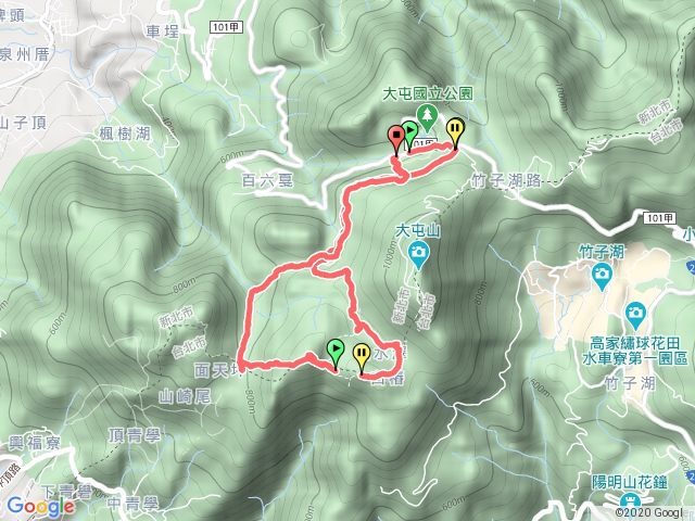 大屯山 二子坪-大屯坪-大屯山南峰-西峰-向天坪 O型