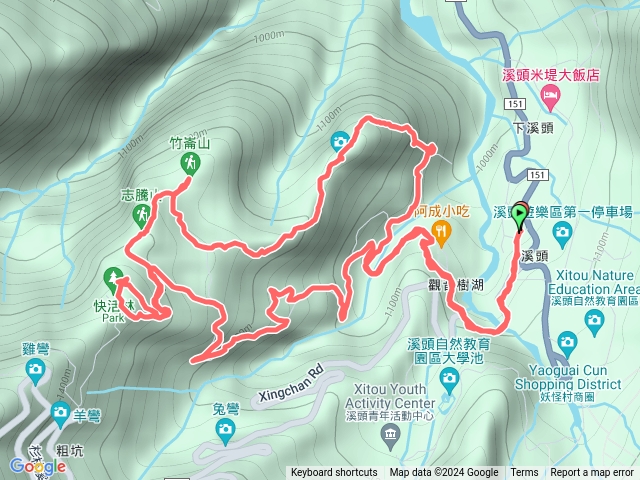 溪頭四秀-溪頭山、竹崙山、志騰山、快活林O型預覽圖