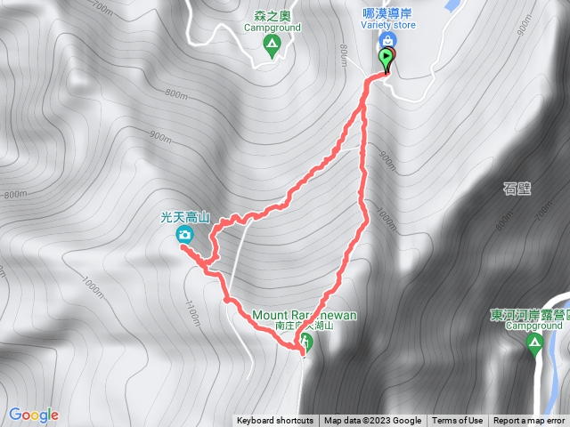 光天高山、向天湖山 逆時針 O 型