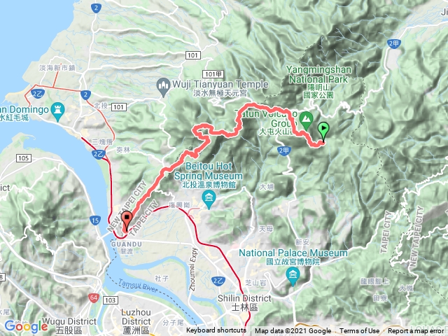 2021.1002_臺北大縱走(冷水坑-七星山東、主峰-大屯山主、南、西峰-面天山-向天山-忠義山-關渡)