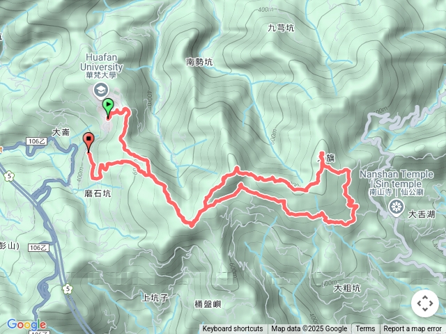 石碇大崙-南勢坑山-鑽石峰-司公髻尾山-東昇茶行-大粗坑護管所-石碇大崙-坑頭站