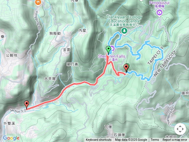 聖人瀑布、聖人崙、雙溪山+梅花五弄下帕米爾公園出聖人橋O型