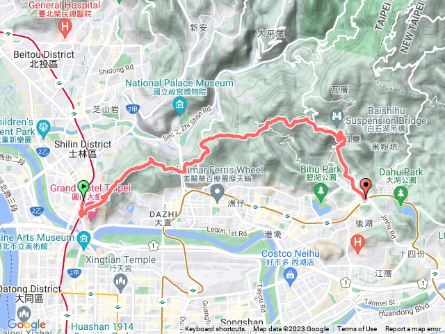 2023年臺北大縱走：尋寶任務臺北大縱走第五段：捷運劍潭站至碧山巖（劍潭支線）202305271414