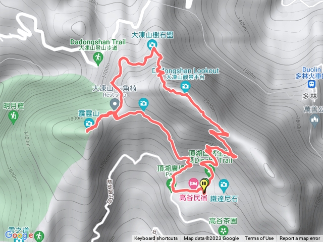 頂湖土地公起登-霹靂山-大凍山-林道回