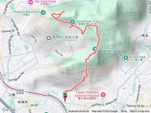 軍艦岩丹鳳山(陽明大學原路來回)預覽圖