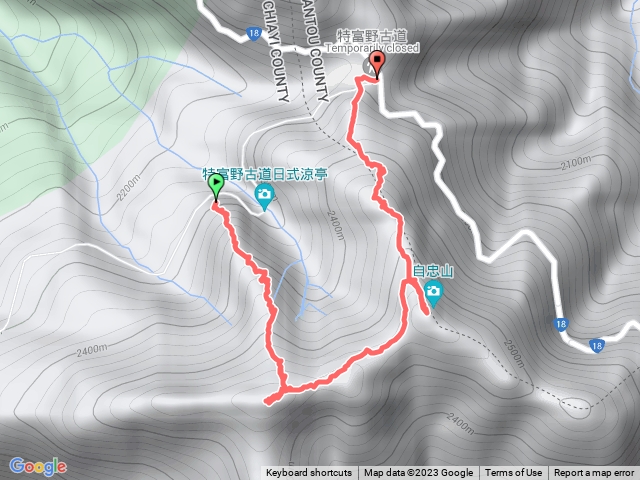 特富野古道、東水山、兒玉山O形