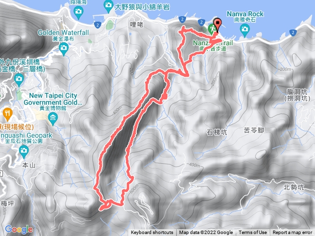 南雅漁港停車場-南子吝山-小錐麓-小鬼瀑布-劍龍稜-半屏山-半屏溪大瀑布-停車場