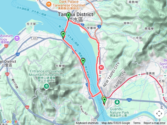 關渡-淡水-八里-關渡O型健行