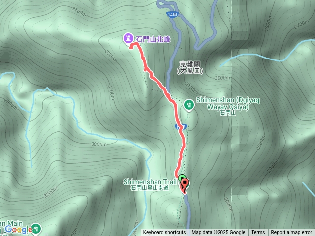 石門北峰哈哈山。哈哈南峰