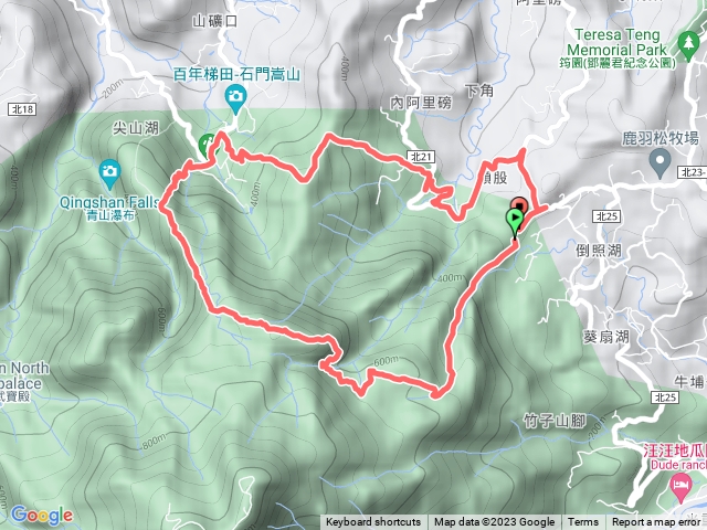 石門阿里磅瀑布土地公嶺O型預覽圖