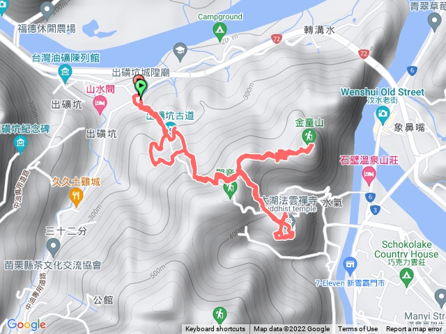 出磺坑～金童山～法雲寺