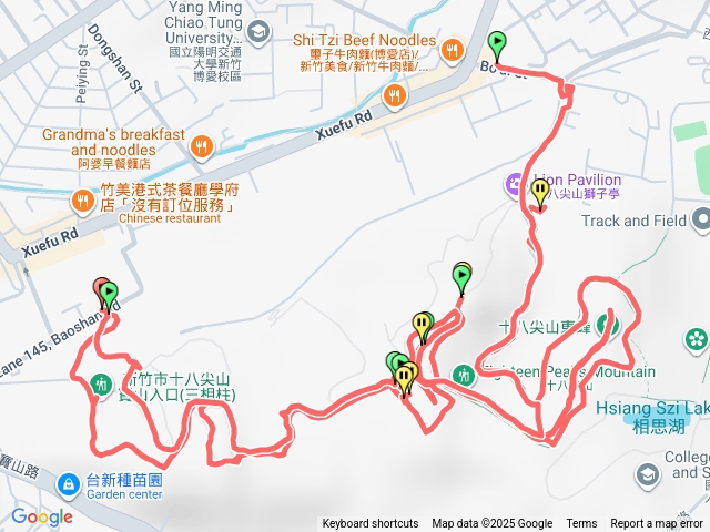 2025.11.8.新竹小百岳26.十八尖山.西峰往東峰環狀健行（培英國中後操場起登同點進出