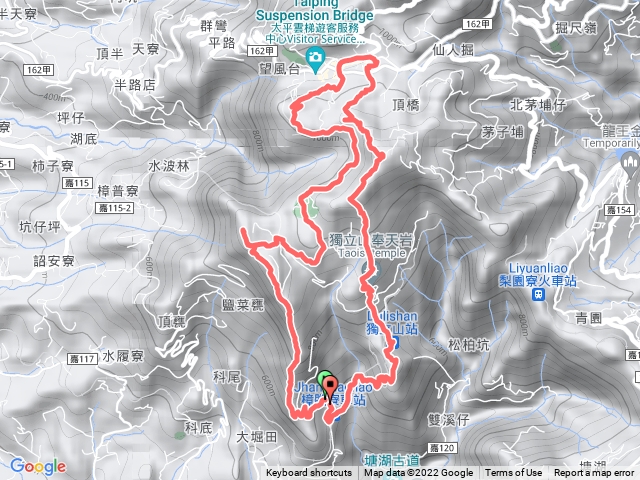 阿拔泉山.觀音石山.龜山.大巃頂.獨立山