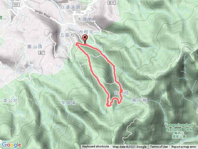 五腳松古道上820峰 下紅葉谷瀑布內柑宅