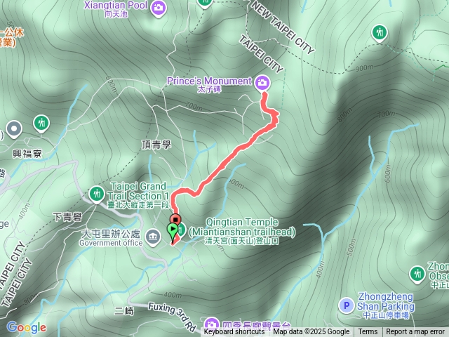 清天宮上太子碑來回