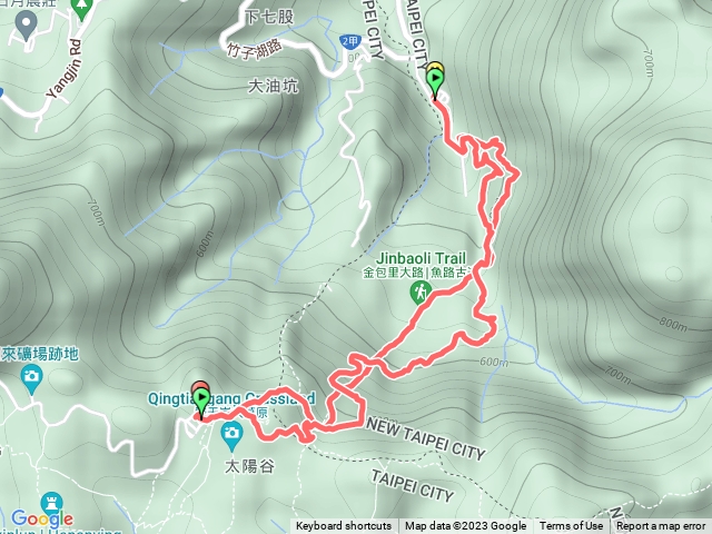 擎天崗-憨丙厝地-許顏橋-上磺溪停車廠-山豬豐厝地-擎天崗