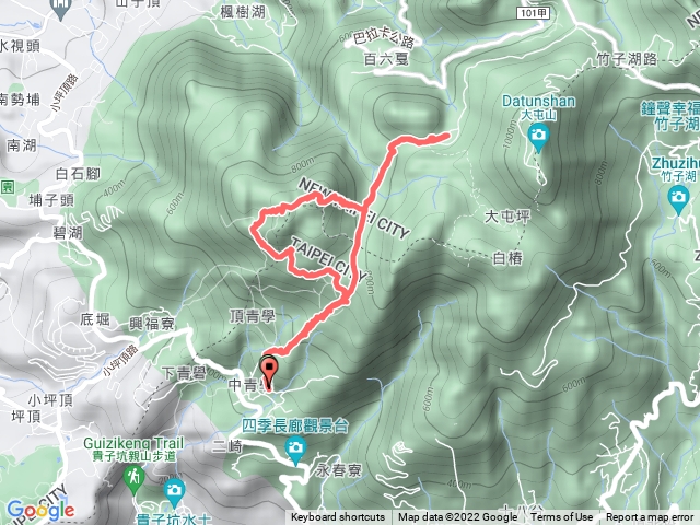 面天山向天山二子坪