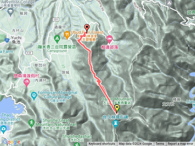 日月潭過坑山-大尖山