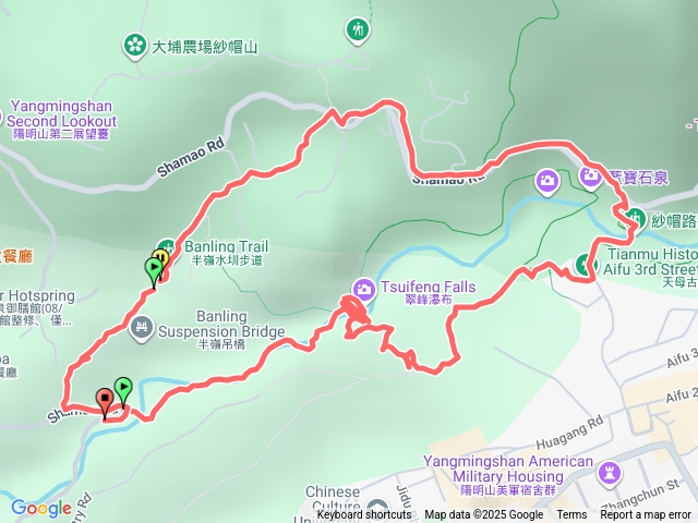 翠峰瀑布天母古道半嶺步道