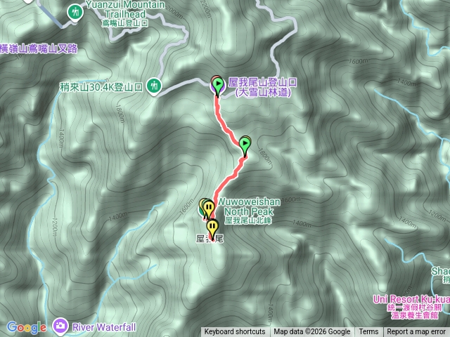 屋我尾山（大雪山登山口）