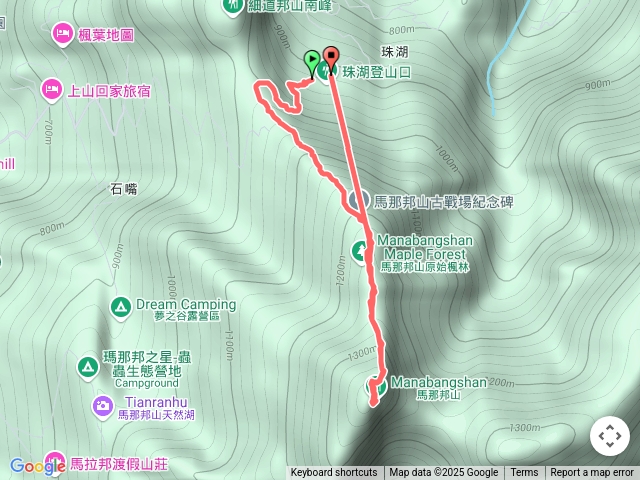 馬拉邦山珠湖登山口