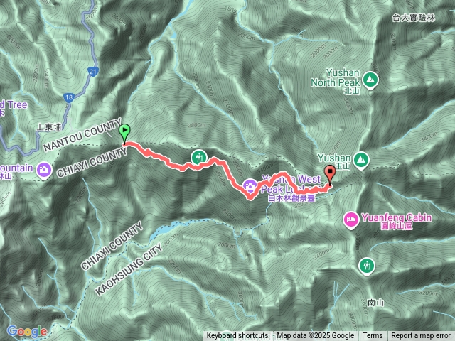 塔塔加登山口=>排雲山莊預覽圖