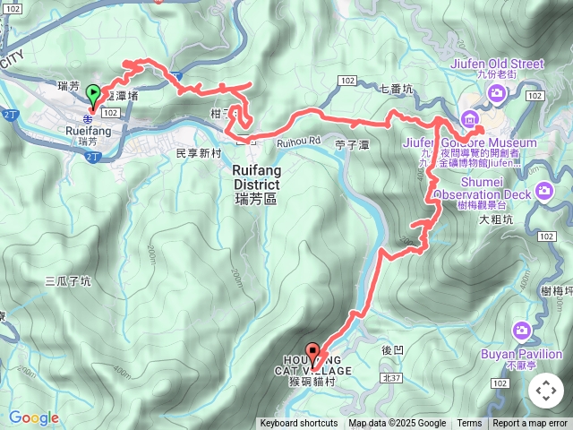 瑞芳四小山經九分下猴硐小粗坑古道的瑞猴縱走