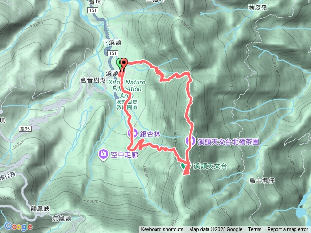 溪頭停車場台寅山天文台登山步道預覽圖