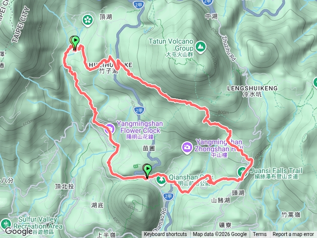 陽明山公車總站-竹子湖-猴崁水圳步道O型預覽圖