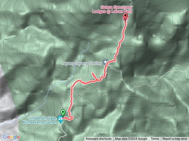 神山登山口到山屋