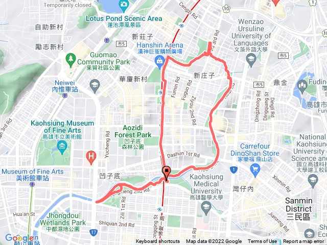 20220818_愛河之心夜跑5K路線