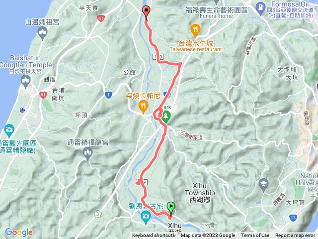 苗栗/西湖/打那叭溪町杭右岸：茅仔埔➡️羊寮崎➡️埔頂➡️林厝