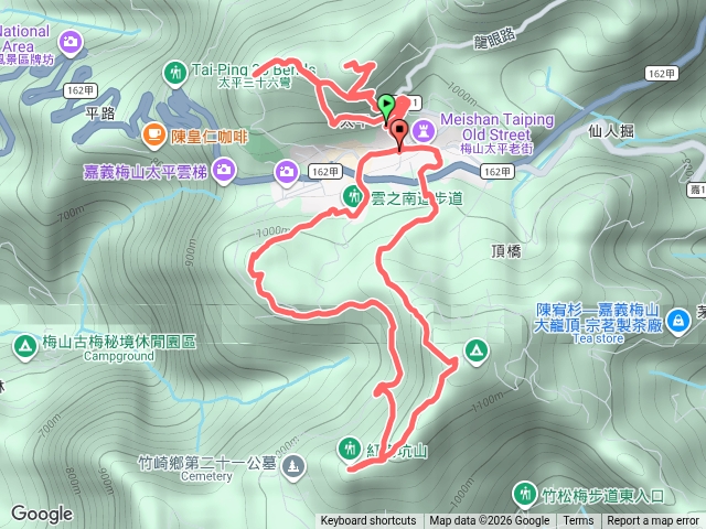 梅山O形6連峰_太平山西峰>太平山>大巃頂西北峰>大巃頂山>紅南坑山>龜山 ##三元宮起完登預覽圖