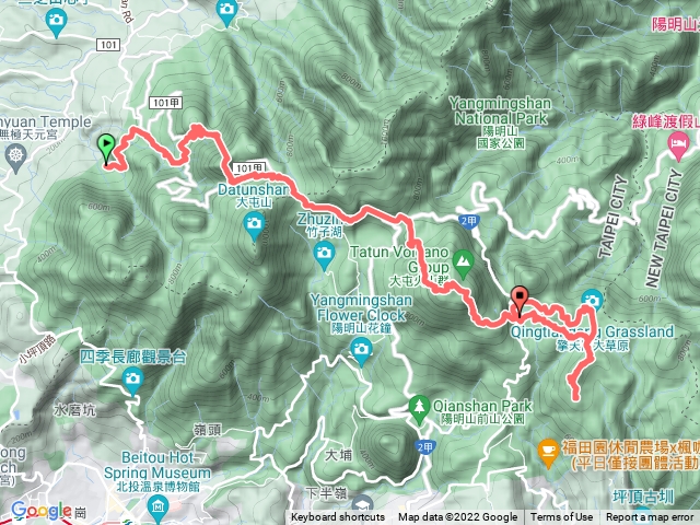 陽明山北南縱走 