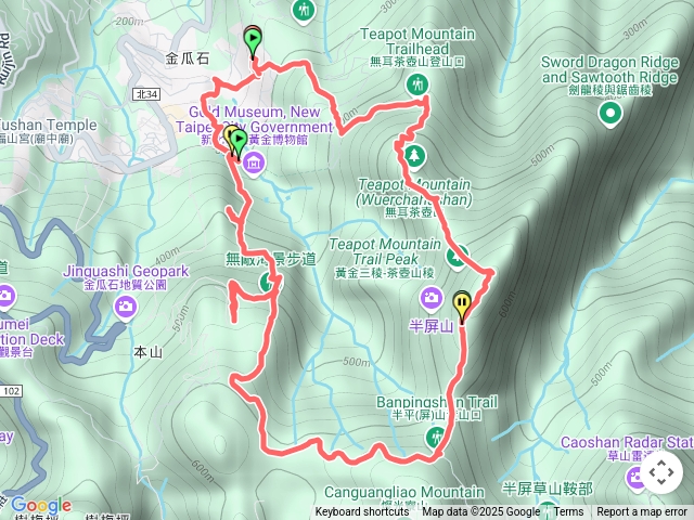 勸濟堂-博物館-黃金神社-海景步道-半屏山-茶壺山-勸濟堂