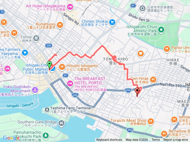 2026.05.09石垣島公設市場到美思佰樂平真店マックスバリュ平真店軌跡