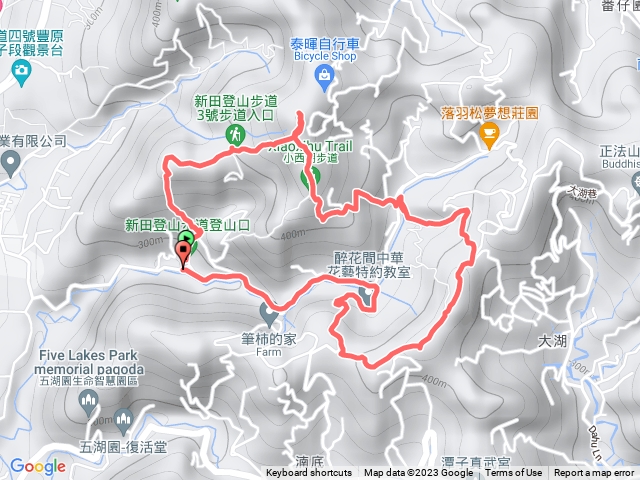 新田登山步道、聚興山、大胡山