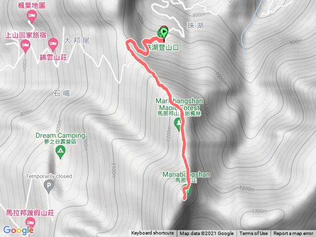 馬那邦山-細道邦-珠湖登山口