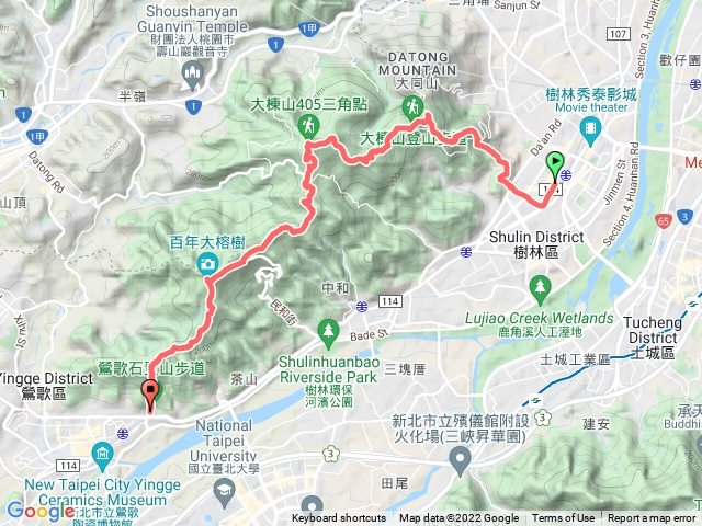 大同山-青龍嶺-大棟山-老榕樹-鶯歌石